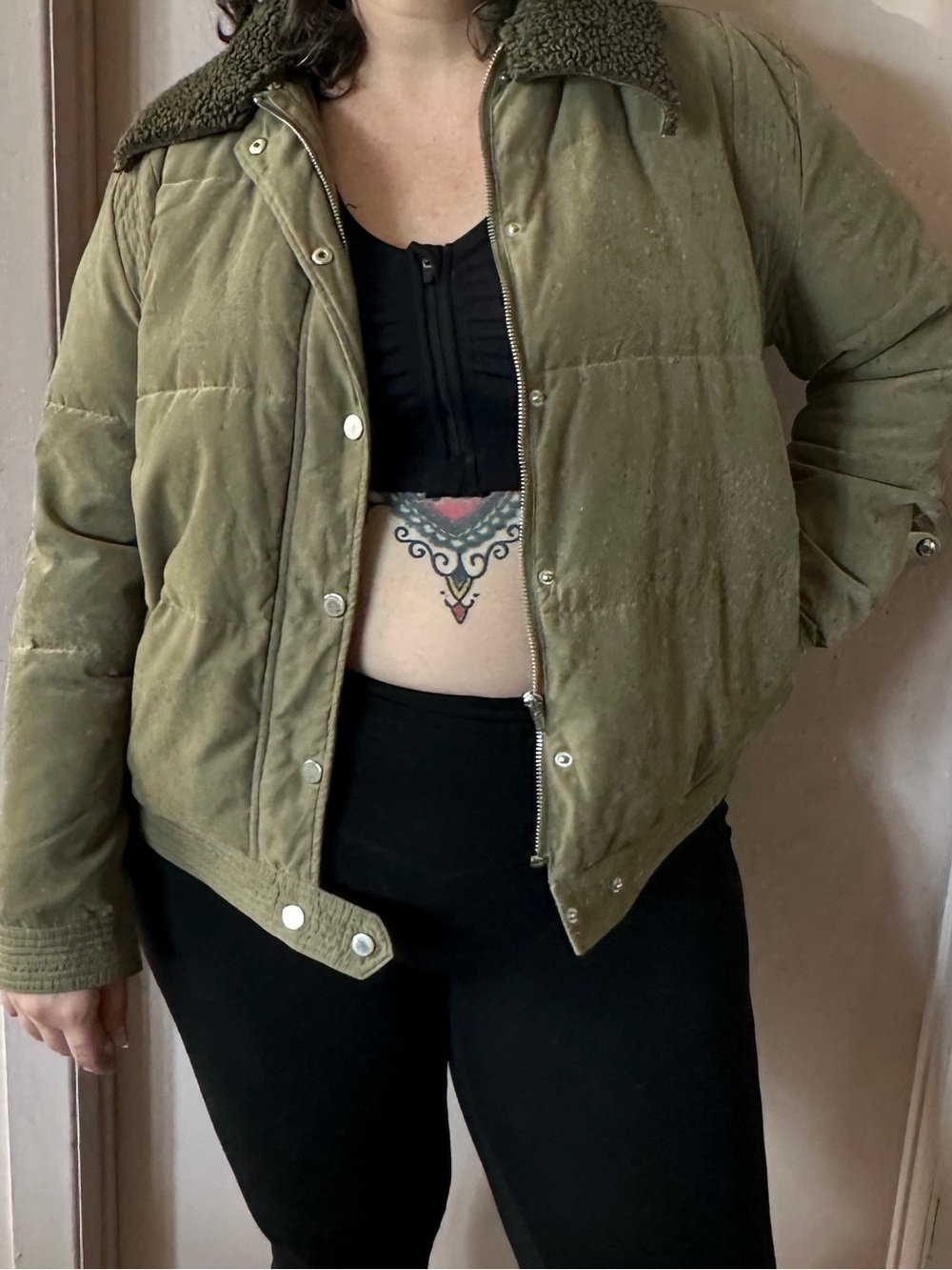 MinkPink Mid season khaki bummer jacket size L